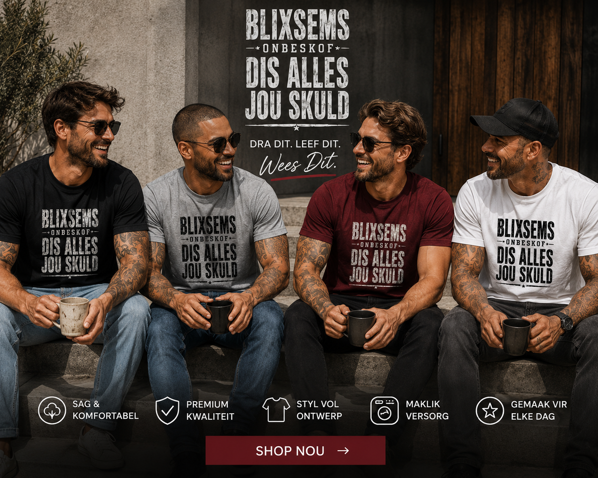 Dis alles jou skuld - Mens Tees XL-5XL