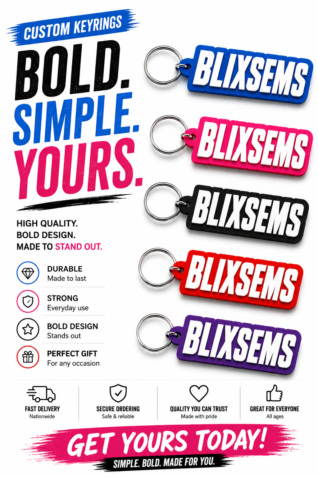 Blixsems 3D keyring