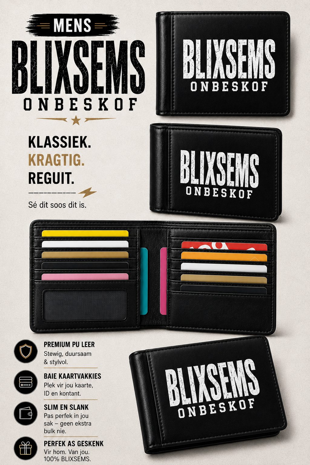 Blixsems Onbeskof Mens PUWallet