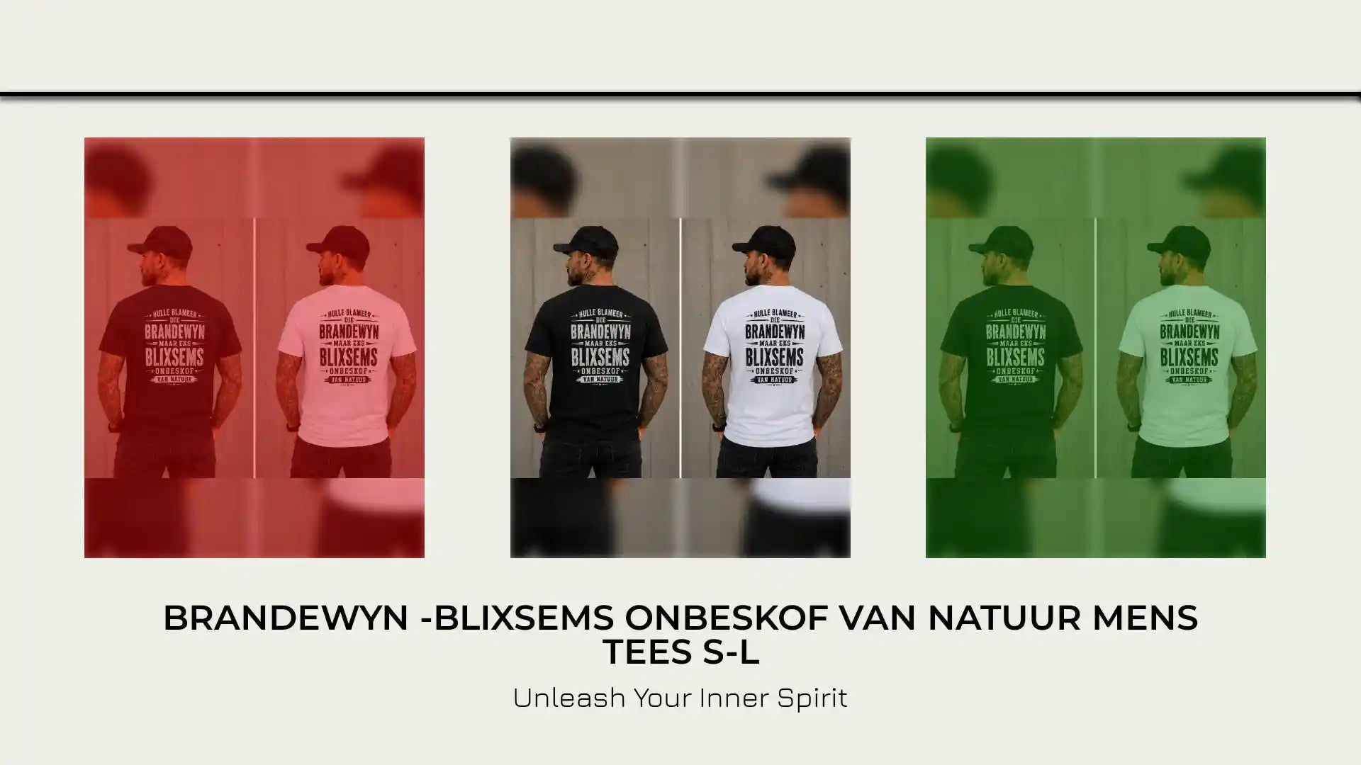 Brandewyn -Blixsems onbeskof van natuur Mens Tees S-L by@Outfy