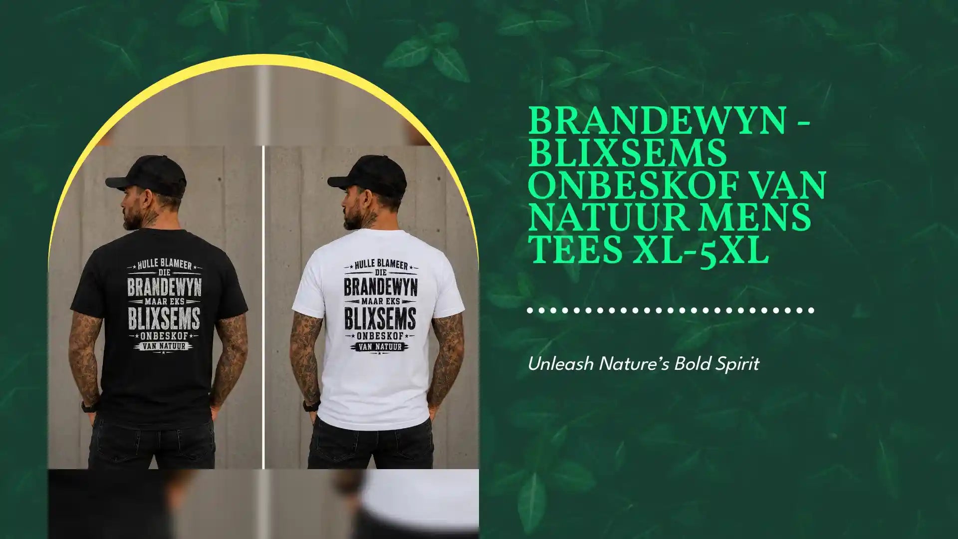 Brandewyn -Blixsems onbeskof van natuur Mens Tees XL-5XL by@Outfy